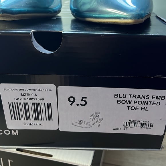 Blue transparent heels. New only tried them on once. Brand: Torrid, size: 9.5WW - Picture 6 of 6